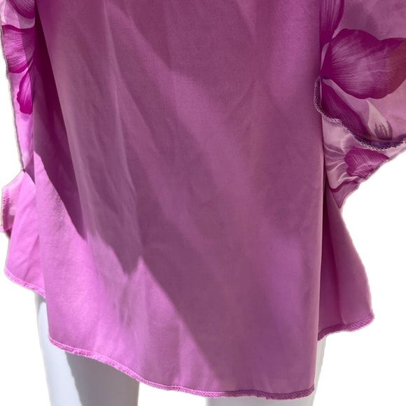 Y2K Vintage Floral Purple and Pink Shade early 00’s Dress with lace and sequence - Picture 11 of 11
